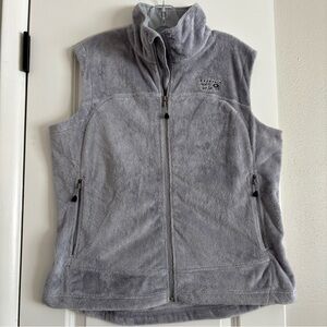 Womens L Gray Fleece Mountain Hardwear Full Zip Vest perfect condition